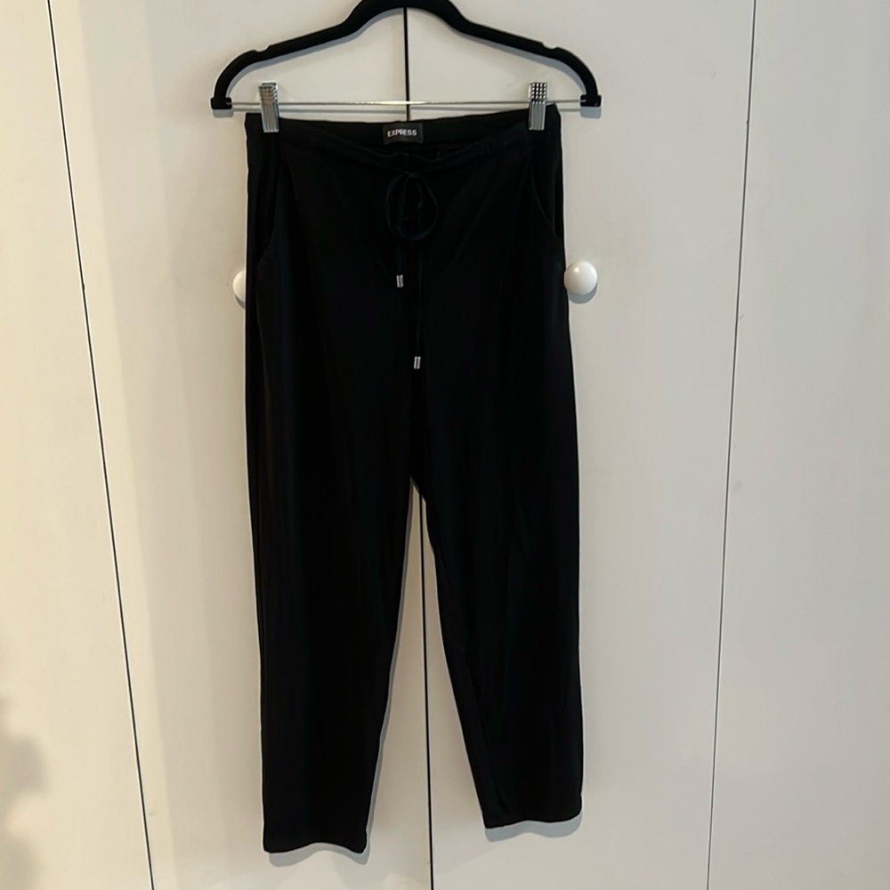 Express black drawstring pants